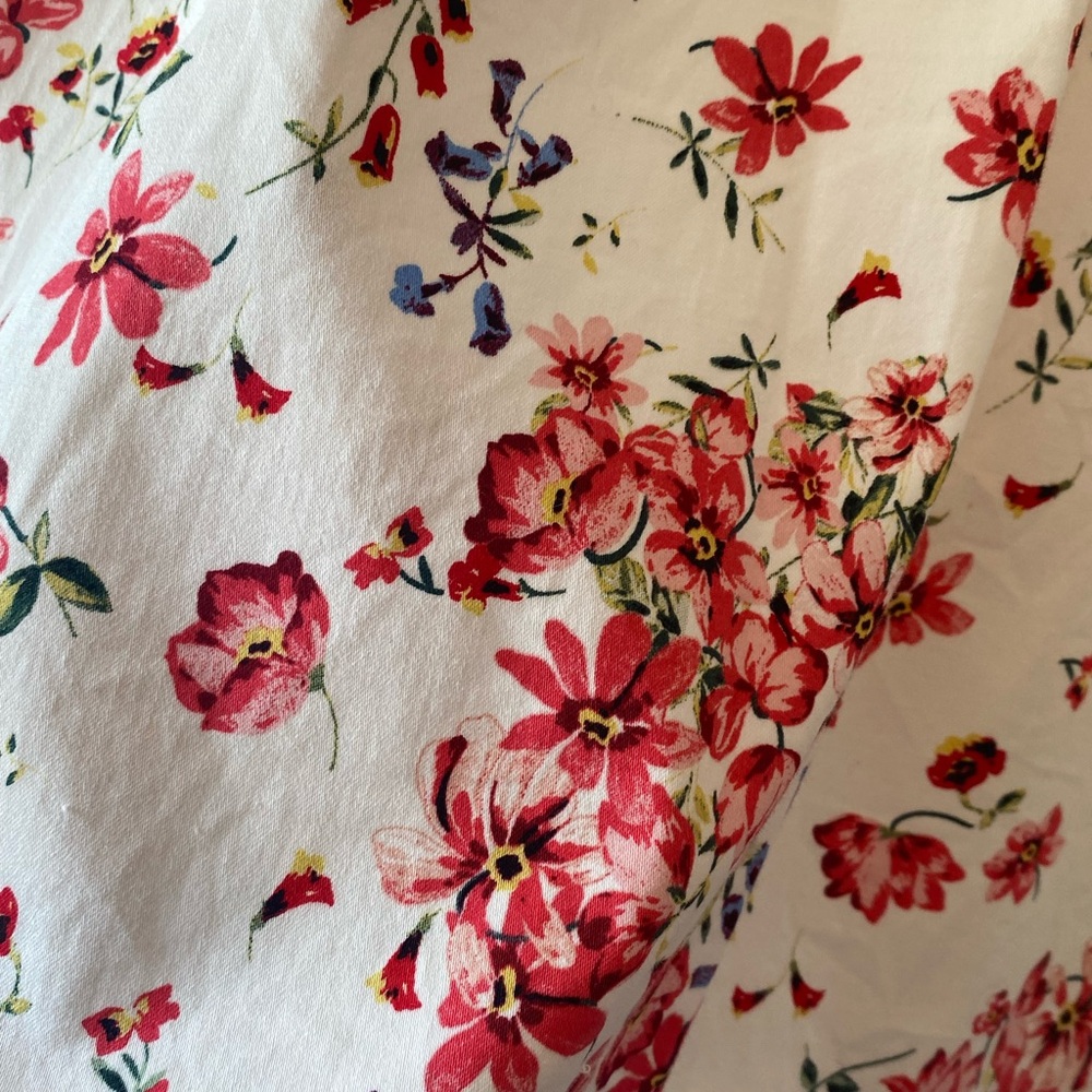 Women's Pleated Floral Cottagecore Fit And Flare Cotton Blend Skirt 12 Romantic - Picture 3 of 16